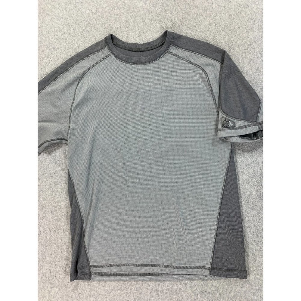 Men's Prana Breathe Short Sleeve Crew Shirt (Large, Gray)